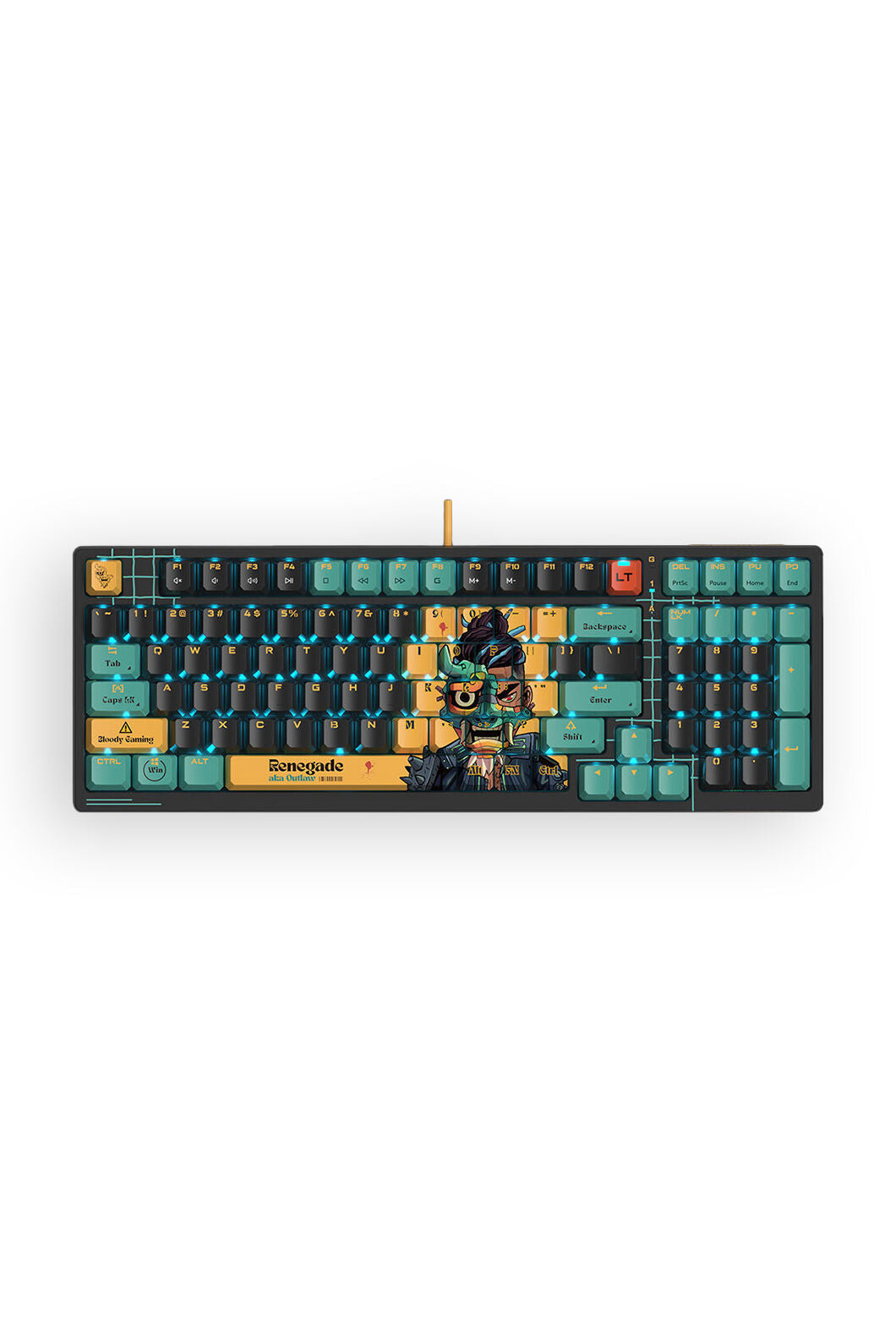 BLOODY - Bloody AT98 Renegade 98 Keys Optical Switch Adjustable Actuation Mechanical Keyboard - renegade