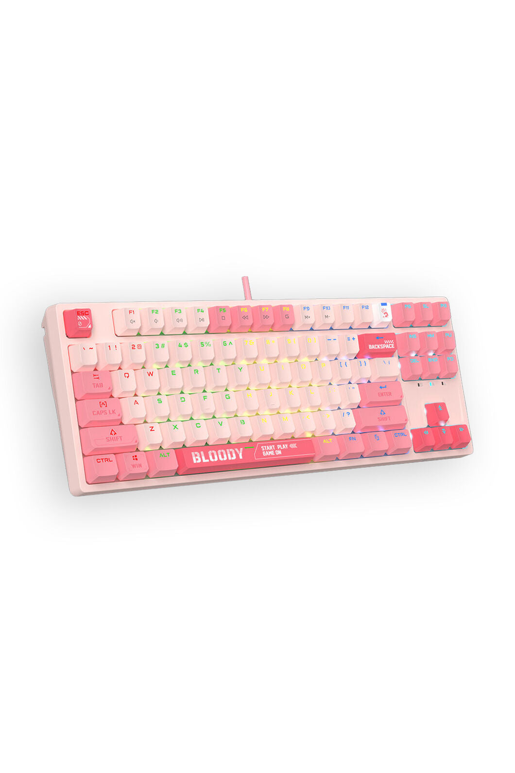 BLOODY - Bloody S87 Energy Pink TKL BLMS Mechanical Keyboard - energy-pink