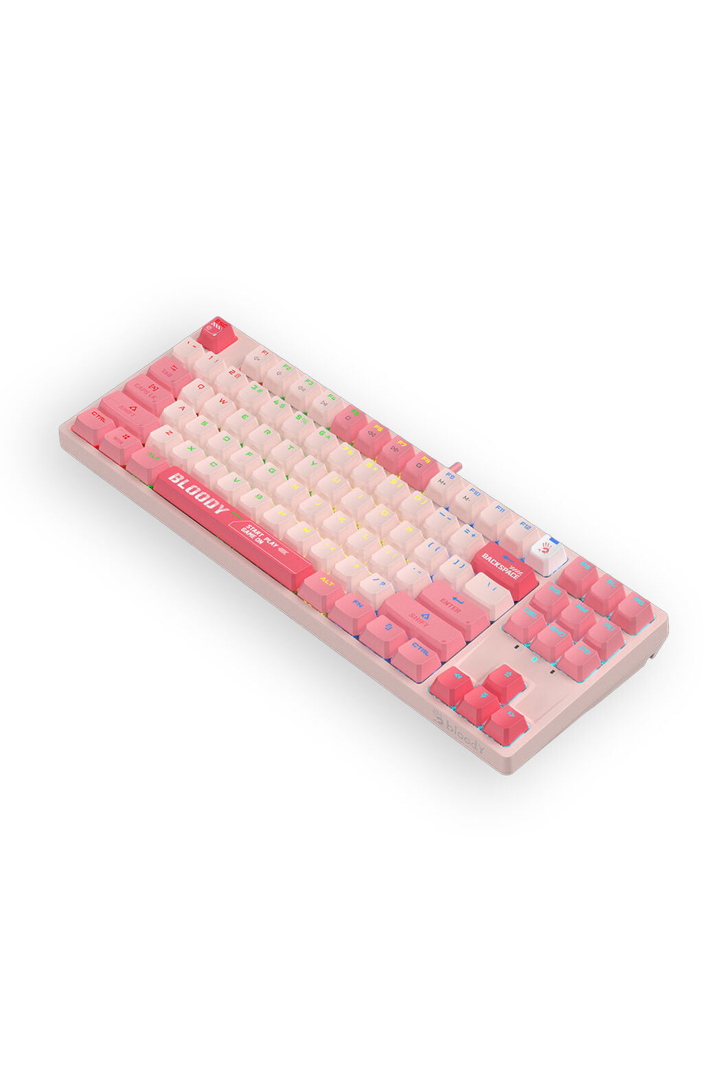 BLOODY - Bloody S87 Energy Pink TKL BLMS Mechanical Keyboard - energy-pink