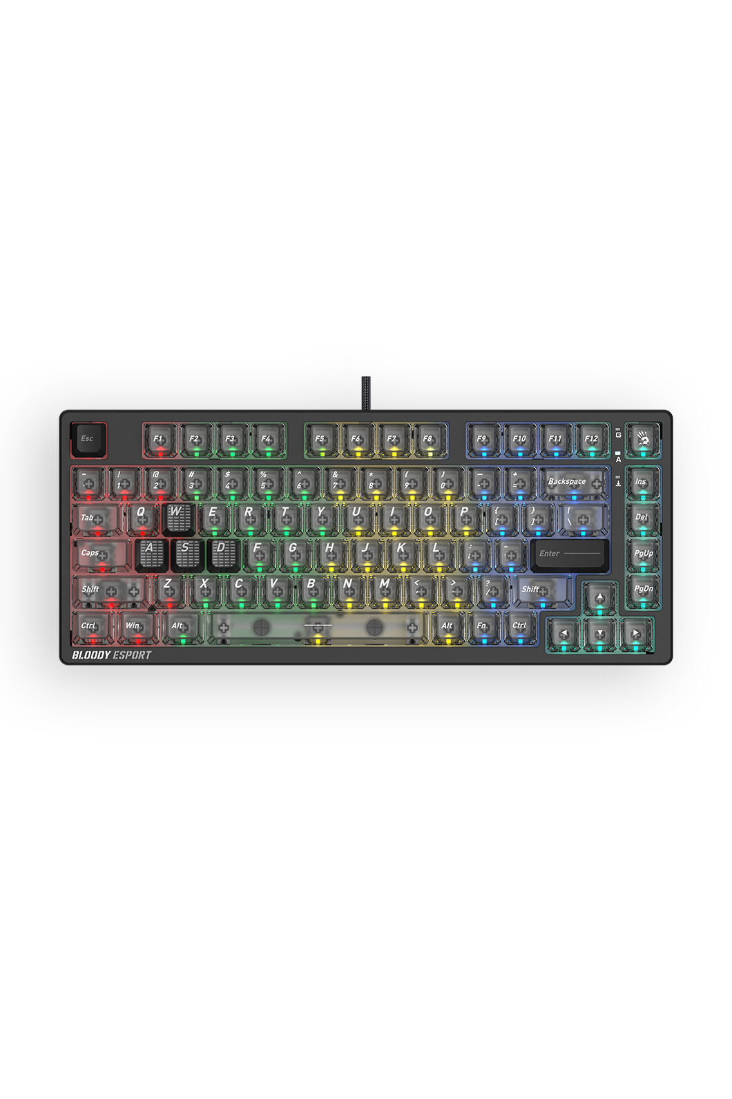 BLOODY - Bloody MS76 Stellar Black 75% Magnetic HE RGB Gaming Keyboard - stella-black