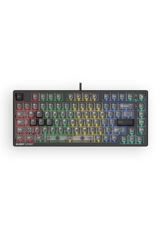 BLOODY - Bloody MS76 Stellar Black 75% Magnetic HE RGB Gaming Keyboard - stella-black