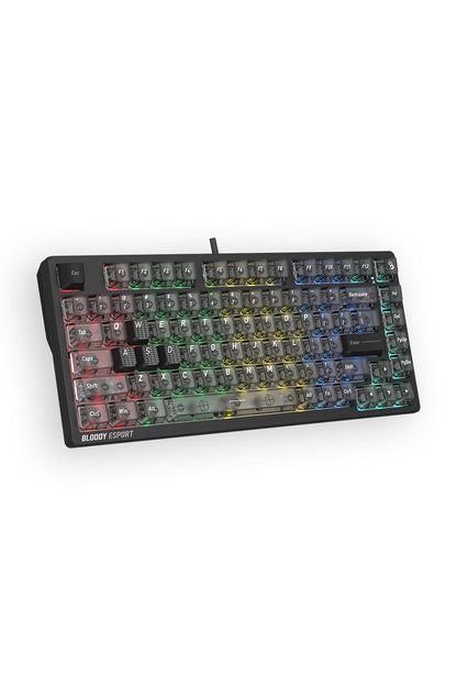 BLOODY - Bloody MS76 Stellar Black 75% Magnetic HE RGB Gaming Keyboard - stella-black