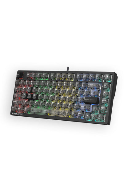 BLOODY - Bloody MS76 Stellar Black 75% Magnetic HE RGB Gaming Keyboard - stella-black