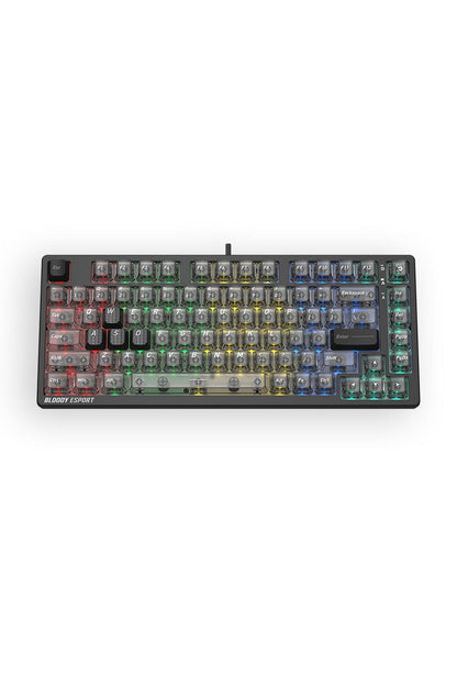 BLOODY - Bloody MS76 Stellar Black 75% Magnetic HE RGB Gaming Keyboard - stella-black