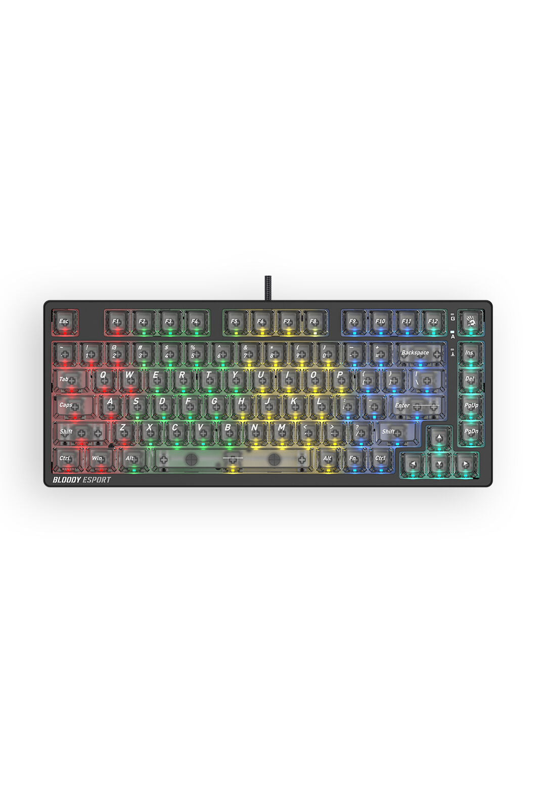 BLOODY - Bloody MS76 Stellar Black 75% Magnetic HE RGB Gaming Keyboard - stella-black