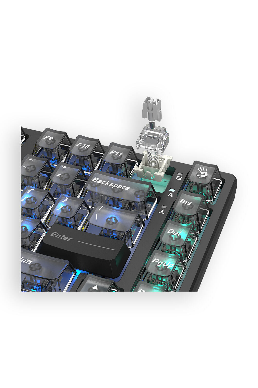BLOODY - Bloody MS76 Stellar Black 75% Magnetic HE RGB Gaming Keyboard - stella-black