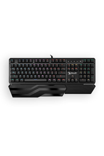 BLOODY - Bloody B975 Black Light Strike Optical Mechanical RGB Gaming Keyboard Orange Switch - black