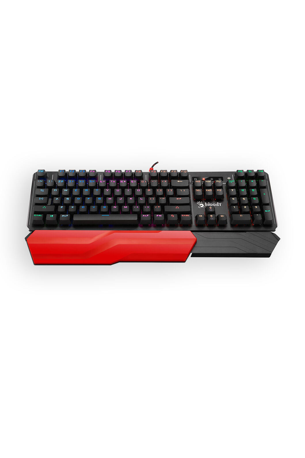 BLOODY - Bloody B975 Black Light Strike Optical Mechanical RGB Gaming Keyboard Orange Switch - black