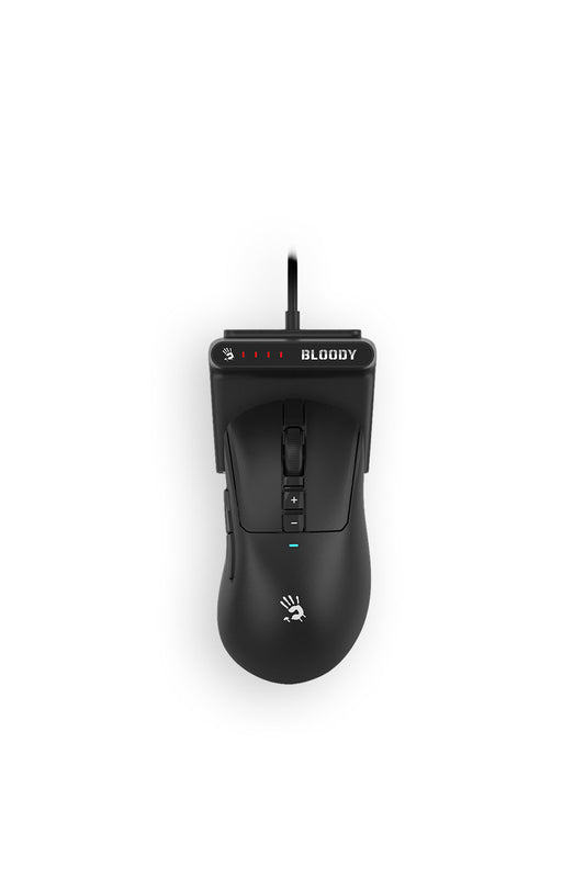 BLOODY - Bloody R73 Ultra Duo WaveLink Black Right-Hand 1ms Dual Mode Quick-Charge Indicator Gaming Mouse - black