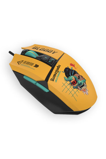 BLOODY - Bloody W63 Max Renegade Sunset Compact RGB Animation 12,000 CPI Gaming Mouse - renegade