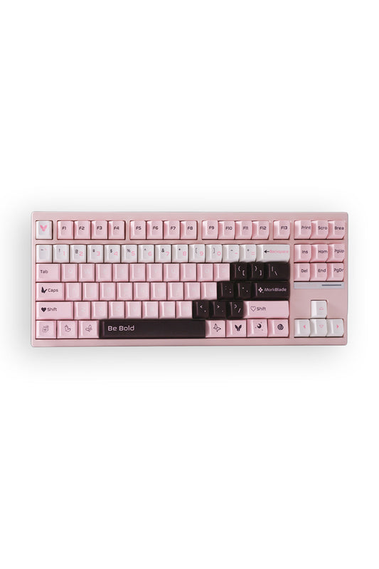 MORK BLADE - MORKBLADE Bold TKL Pink Butterfly Limited Edition Magnetic HE Gaming Keyboard - pink