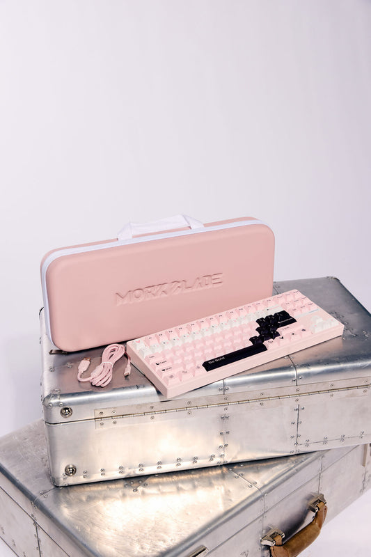 MORK BLADE - MORKBLADE Bold TKL Pink Butterfly Limited Edition Magnetic HE Gaming Keyboard - pink