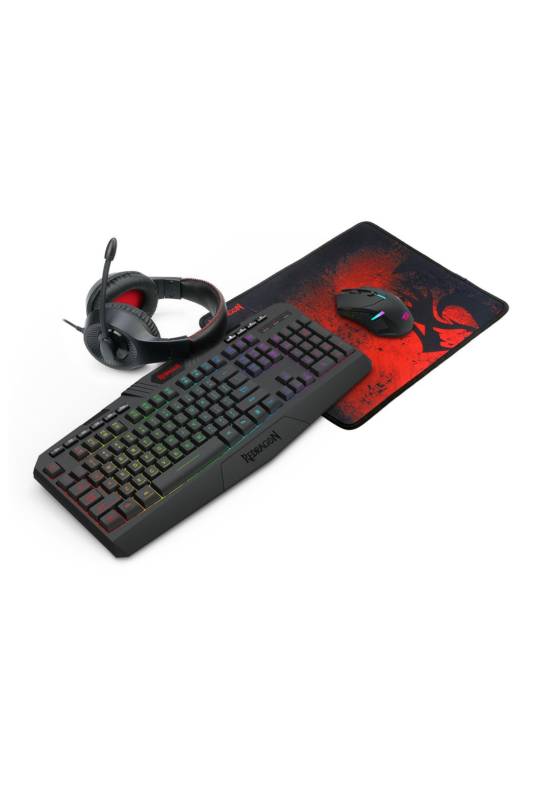 REDRAGON - Redragon S101 BA 3 4-in-1 Combo Black Gaming Peripheral Bundle - black