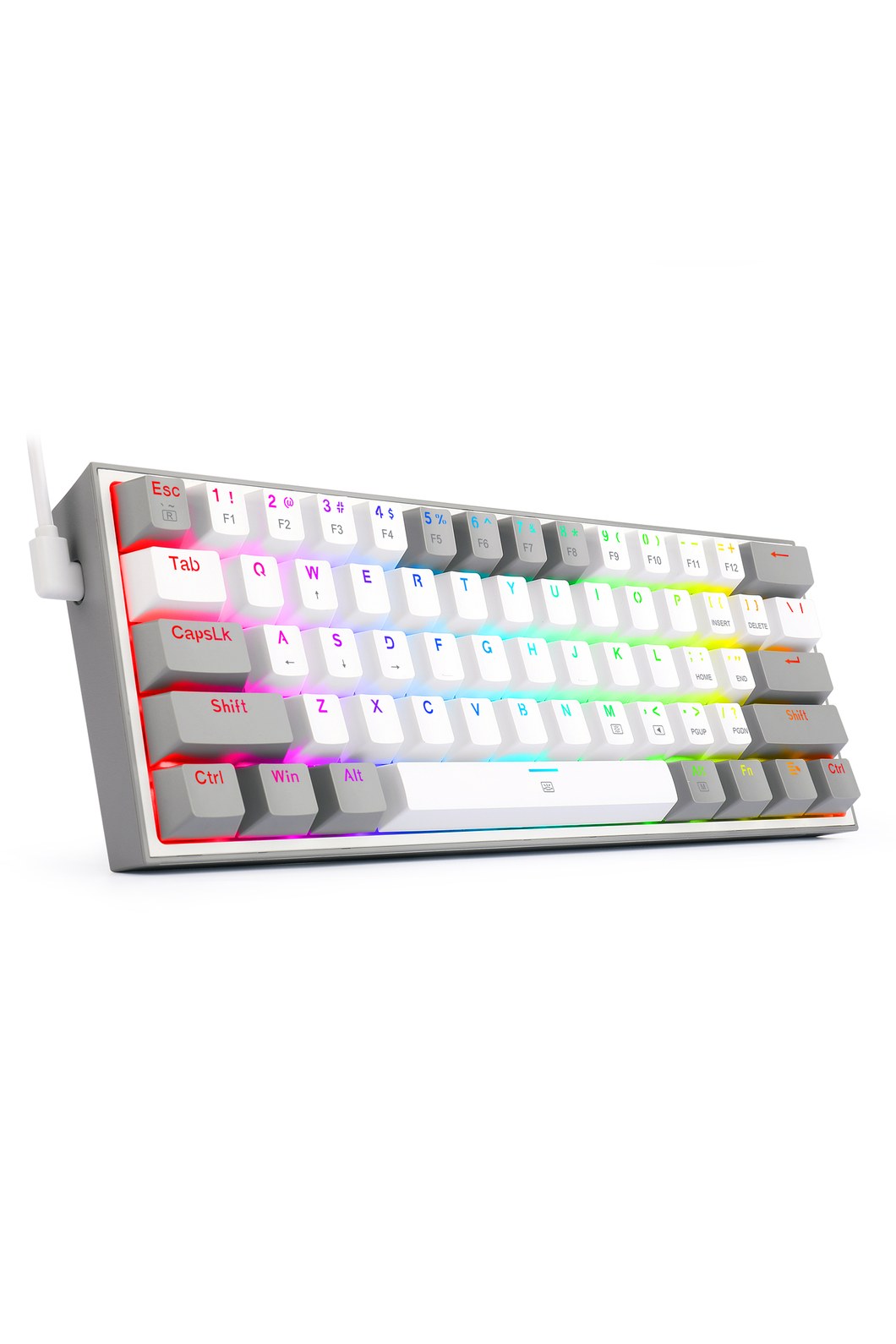 REDRAGON - Redragon S131 White 60% RGB Mechanical Dynamic Duo Gaming Combo - white