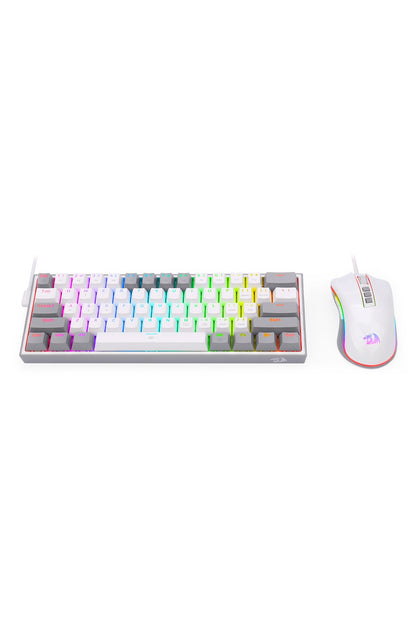 REDRAGON - Redragon S131 White 60% RGB Mechanical Dynamic Duo Gaming Combo - white