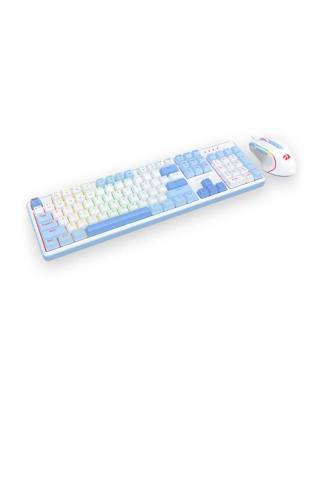 REDRAGON - Redragon S139 White Full Size RGB Mechanical Perfect Gaming Combo - white