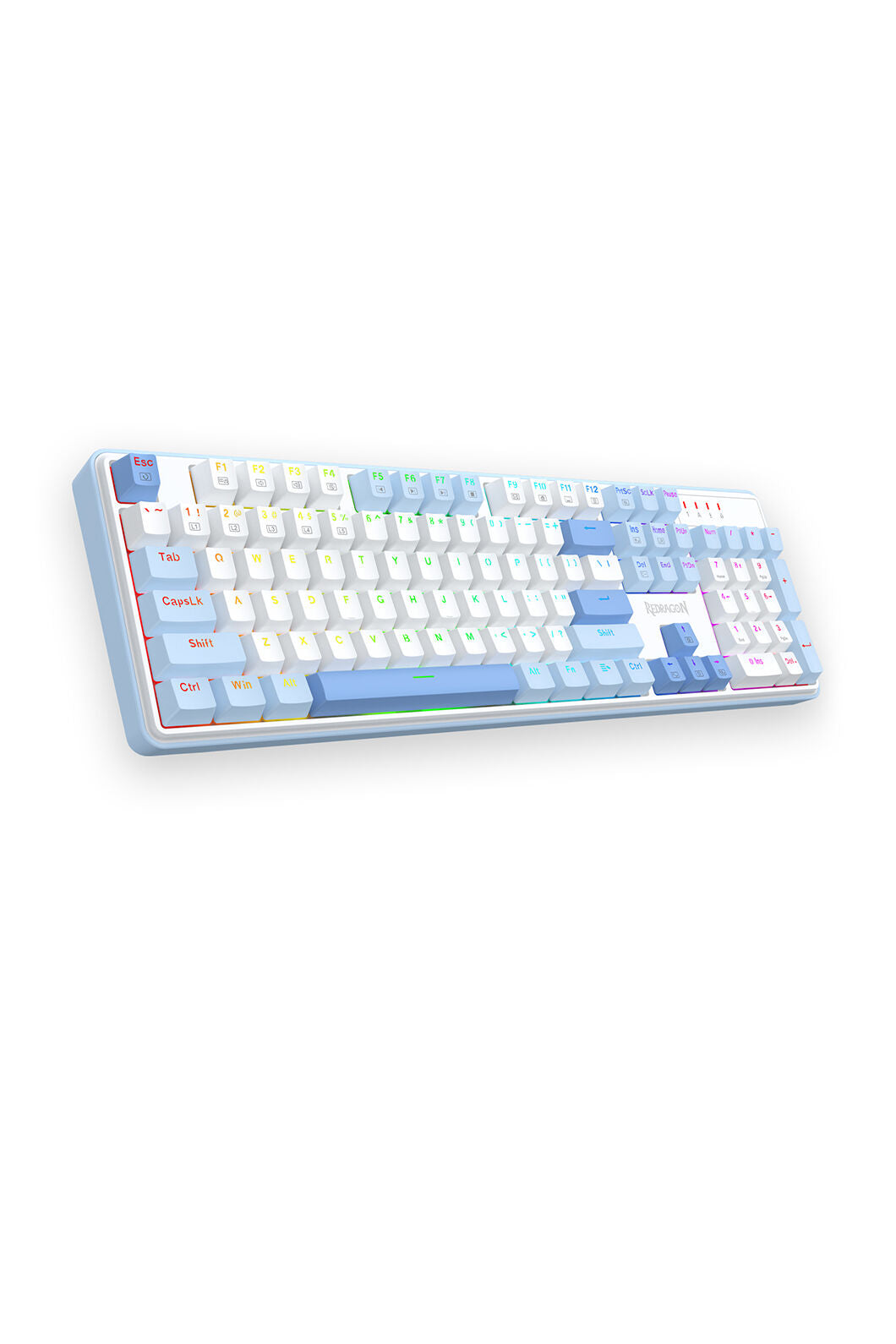 REDRAGON - Redragon S139 White Full Size RGB Mechanical Perfect Gaming Combo - white