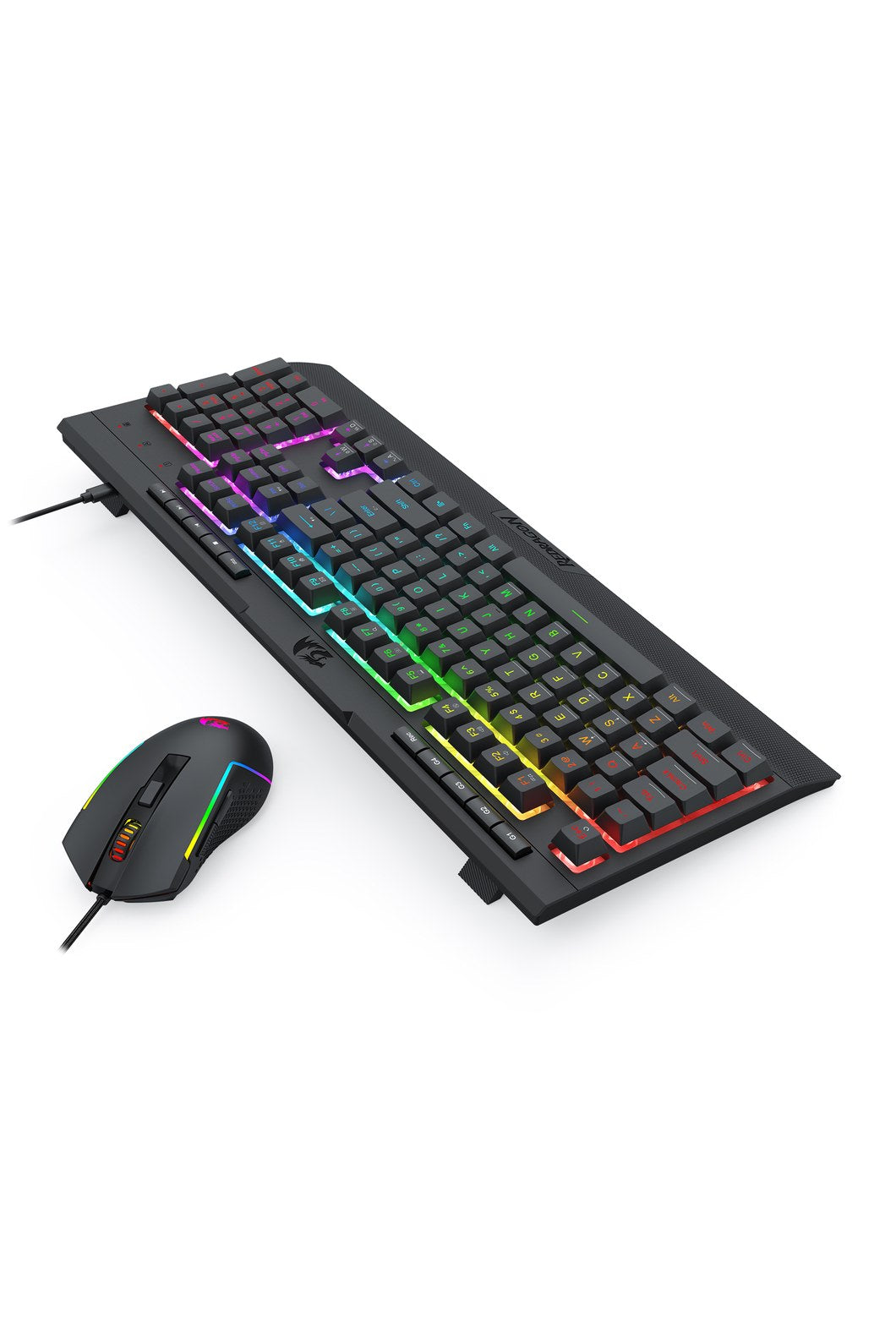 REDRAGON - Redragon S151 Black Full Size Wired Comfort Keyboard Mouse Combo - black