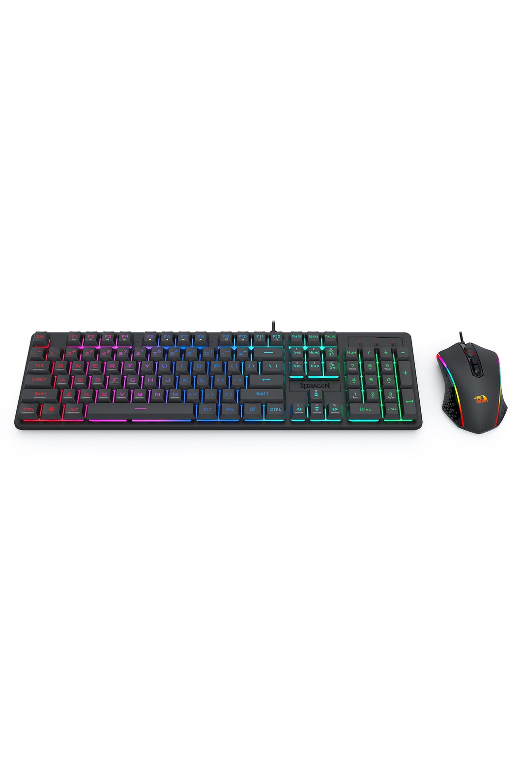 REDRAGON - S107-RGB-BA Membrane Keyboard Combo - black
