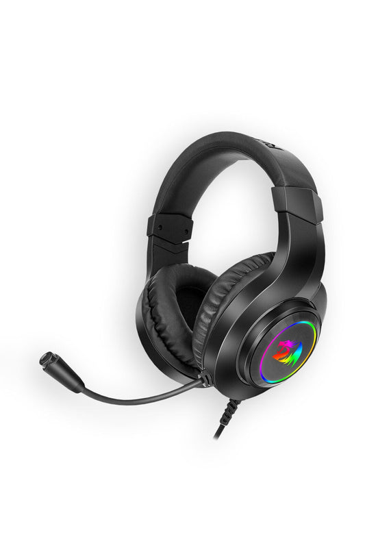 REDRAGON - Redragon H260RGB Black Over-Ear RGB Wired Gaming Headset - black