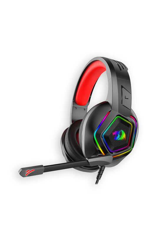 REDRAGON - Redragon H280 Medea Black Over-Ear RGB Wired Gaming Headset - black