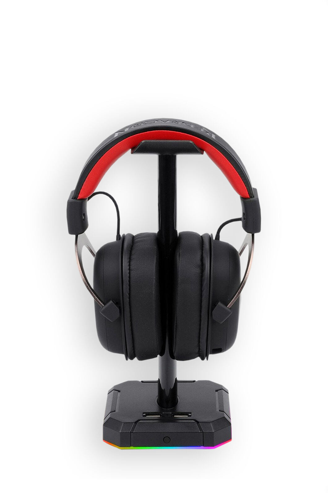 REDRAGON - Redragon HA300 Black Desktop RGB USB Hub Headphone Stand - black