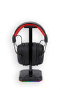 REDRAGON - Redragon HA300 Black Desktop RGB USB Hub Headphone Stand - black