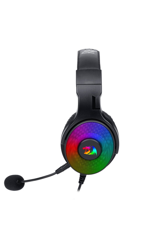 REDRAGON - Redragon H350 Pandora Black RGB Surround Sound Detachable Mic Gaming Headset - black