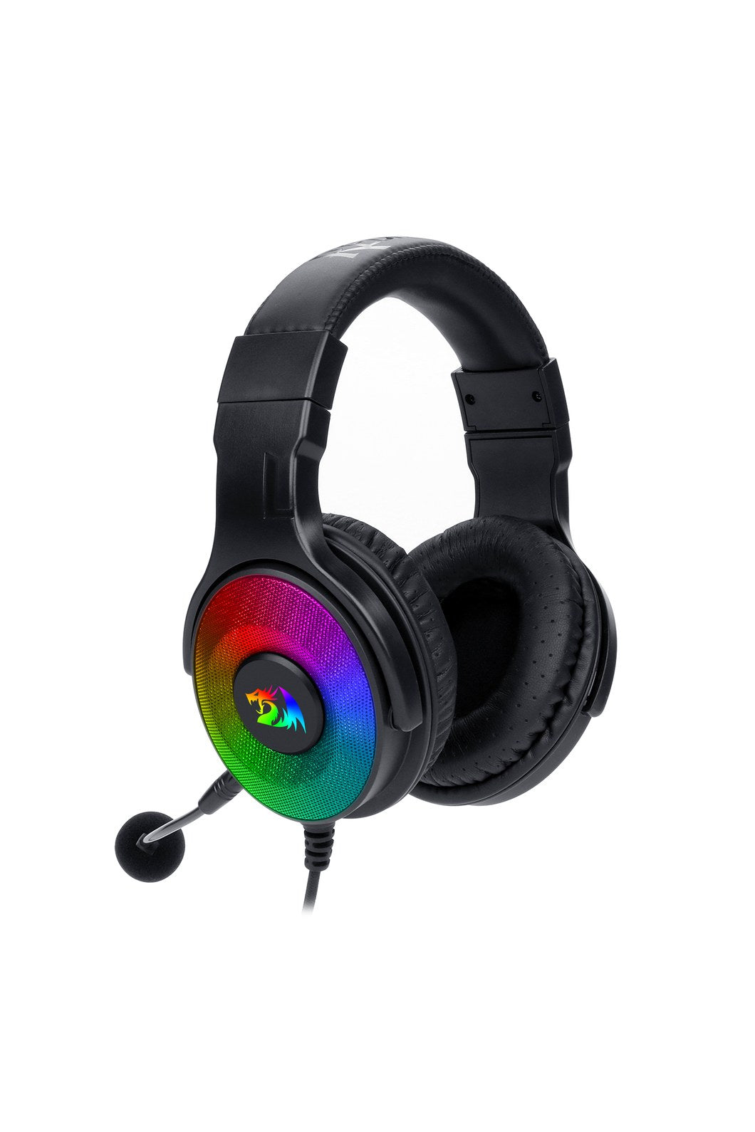 REDRAGON - Redragon H350 Pandora Black RGB Surround Sound Detachable Mic Gaming Headset - black