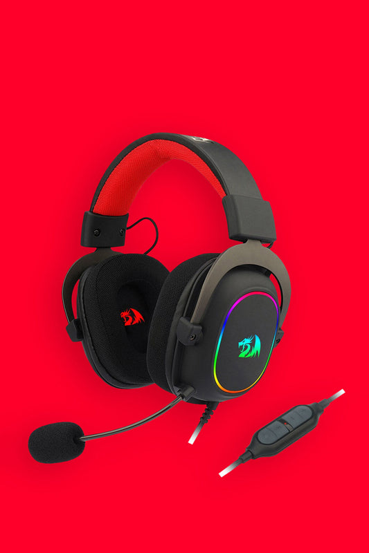 REDRAGON - H510-RGB Zeus Fixed Mic Headset - black