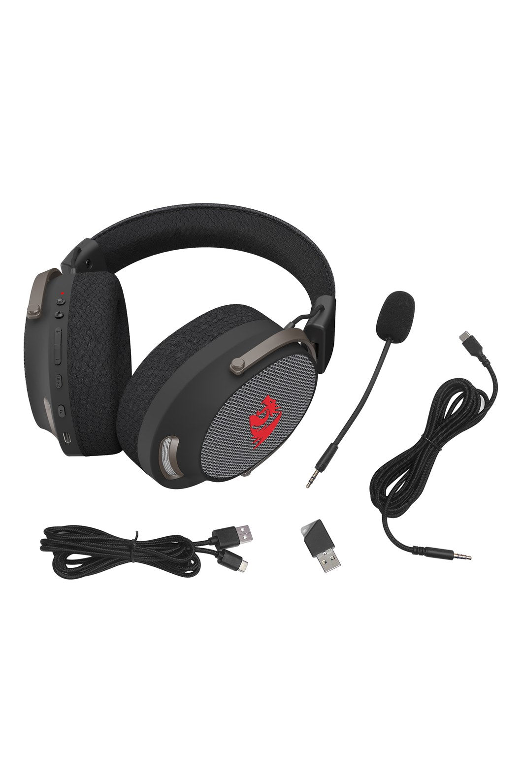 REDRAGON - Redragon H858 Arrow Black Over Ear 7.1 Surround Multi Mode Gaming Headset - black