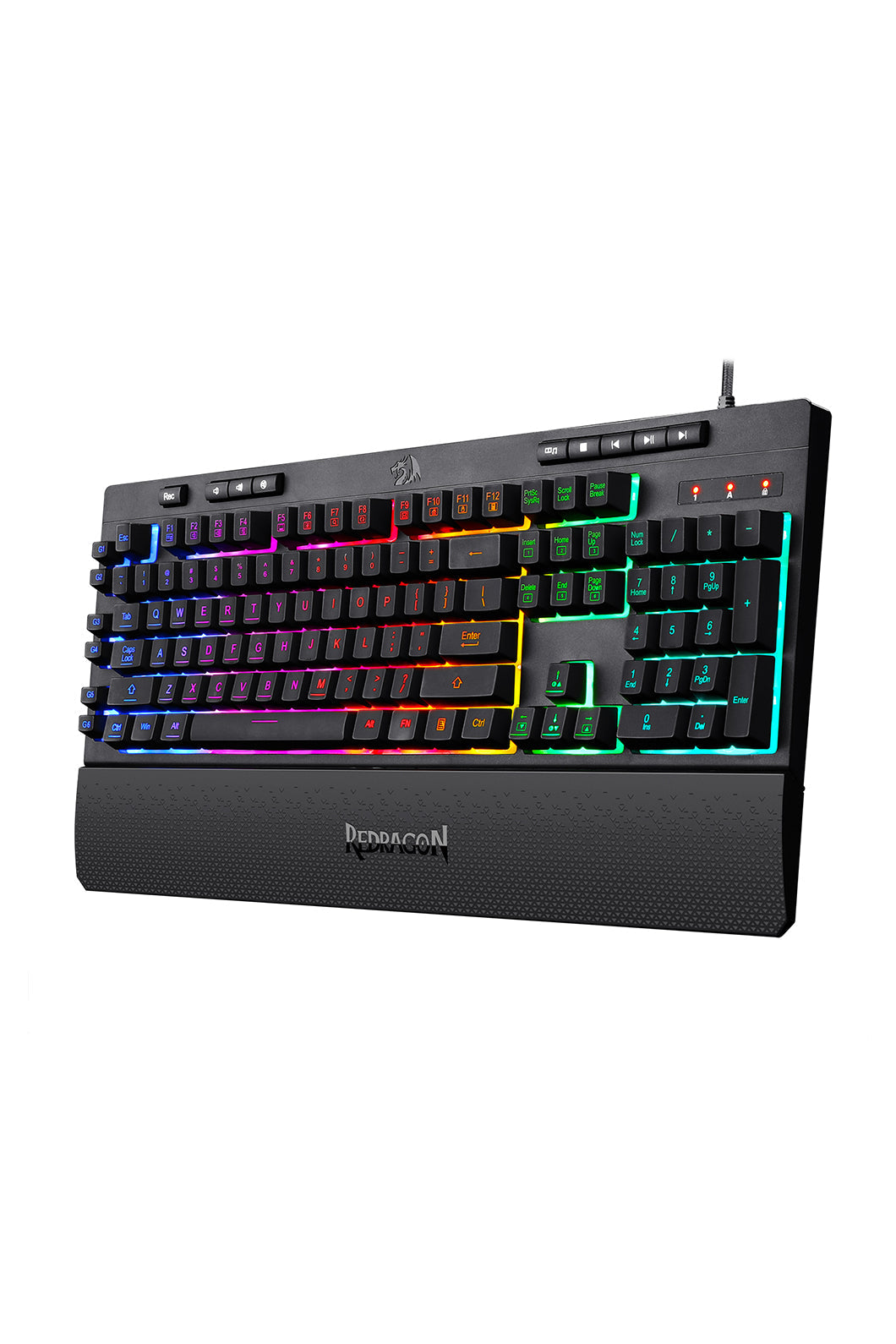 REDRAGON - K512RGB Shiva Wired 108 Key Keyboard - black