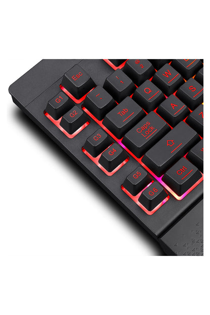 REDRAGON - Redragon K512 Shiva RGB Backlit Full Size Wired Membrane Gamin Keyboard (Black) - black