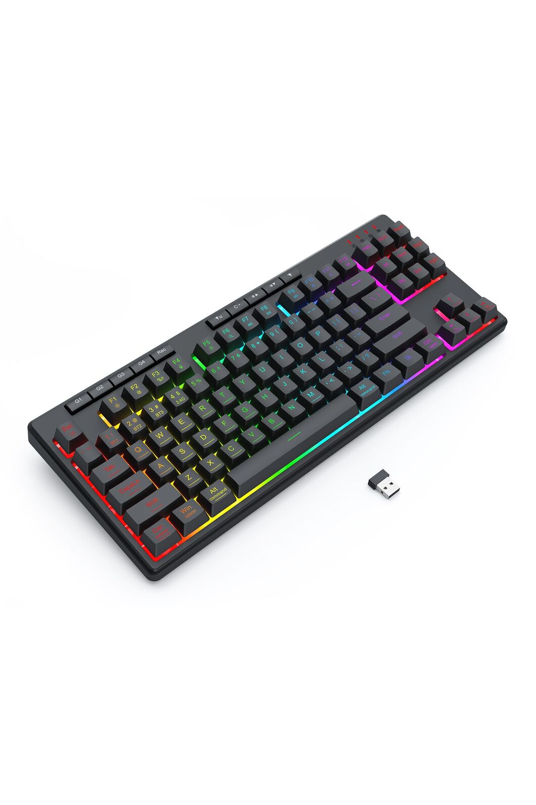 REDRAGON - K516RGB-PRO Shiva 87 Key Keyboard - black