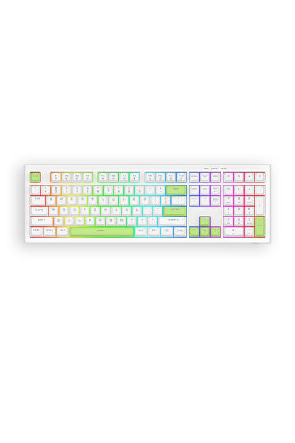 REDRAGON - K518W-RGB Crux 108K Keyboard - white