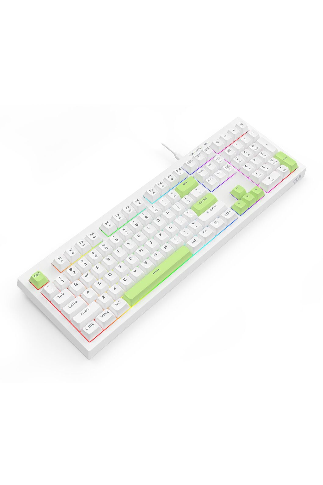 REDRAGON - K518W-RGB Crux 108K Keyboard - white