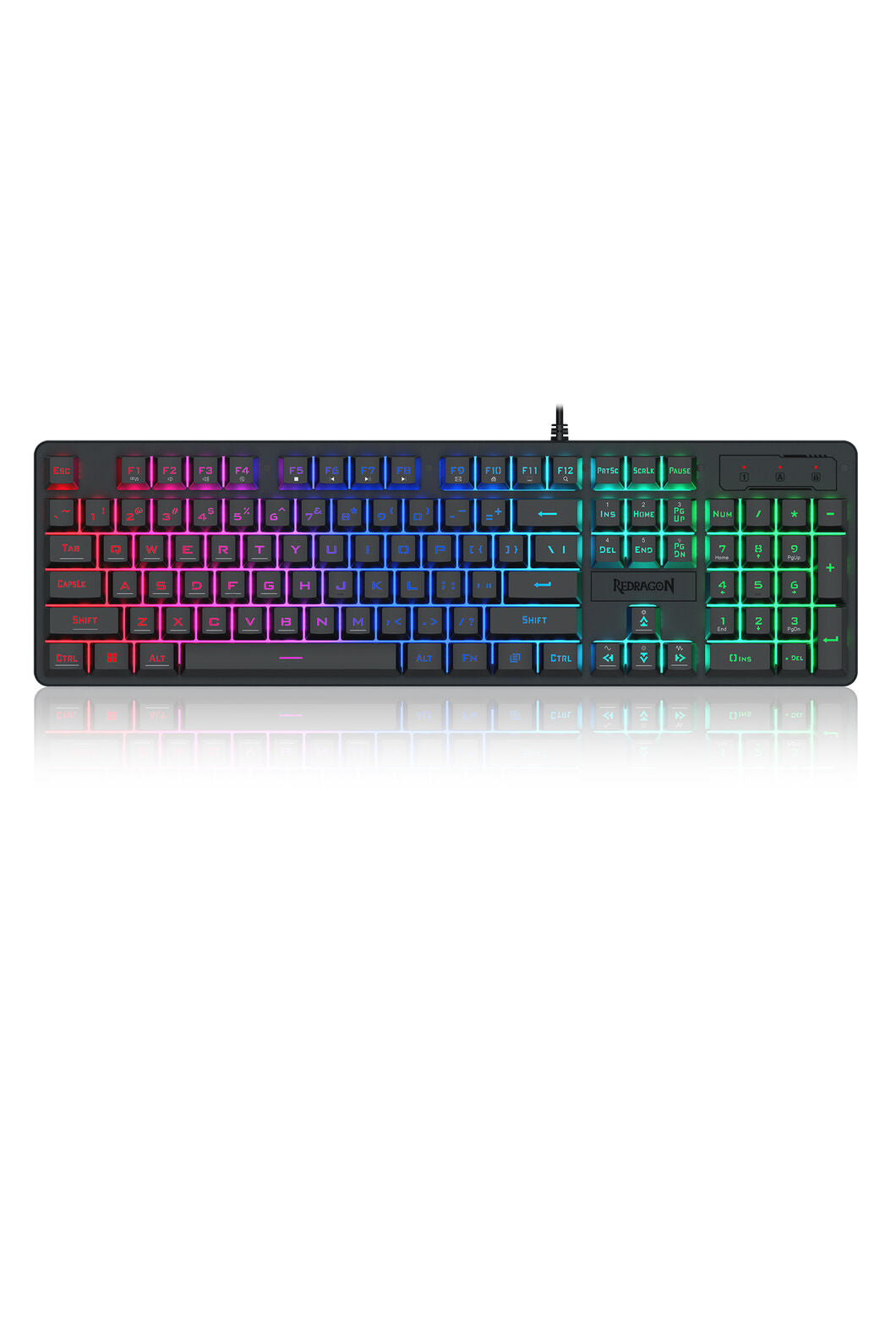 REDRAGON - Redragon K521-RGB Netherbane Black Full-Size RGB Gaming Keyboard - black
