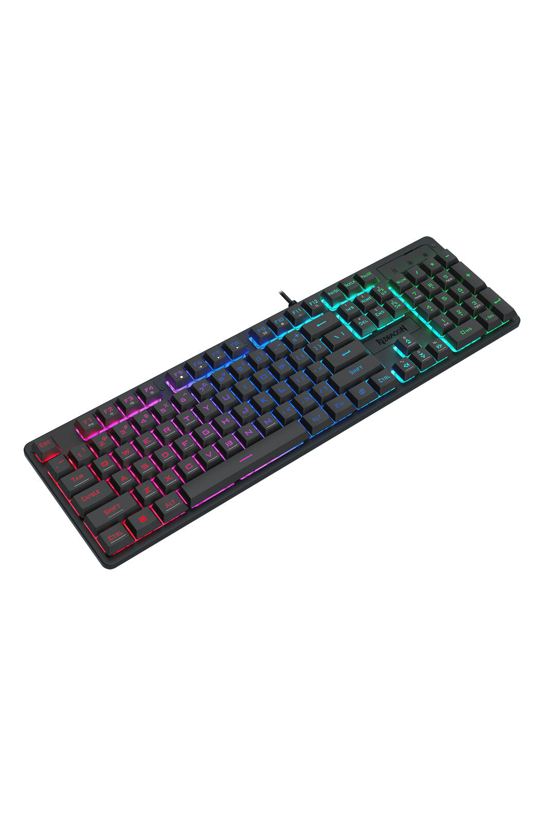 REDRAGON - Redragon K521-RGB Netherbane Black Full-Size RGB Gaming Keyboard - black