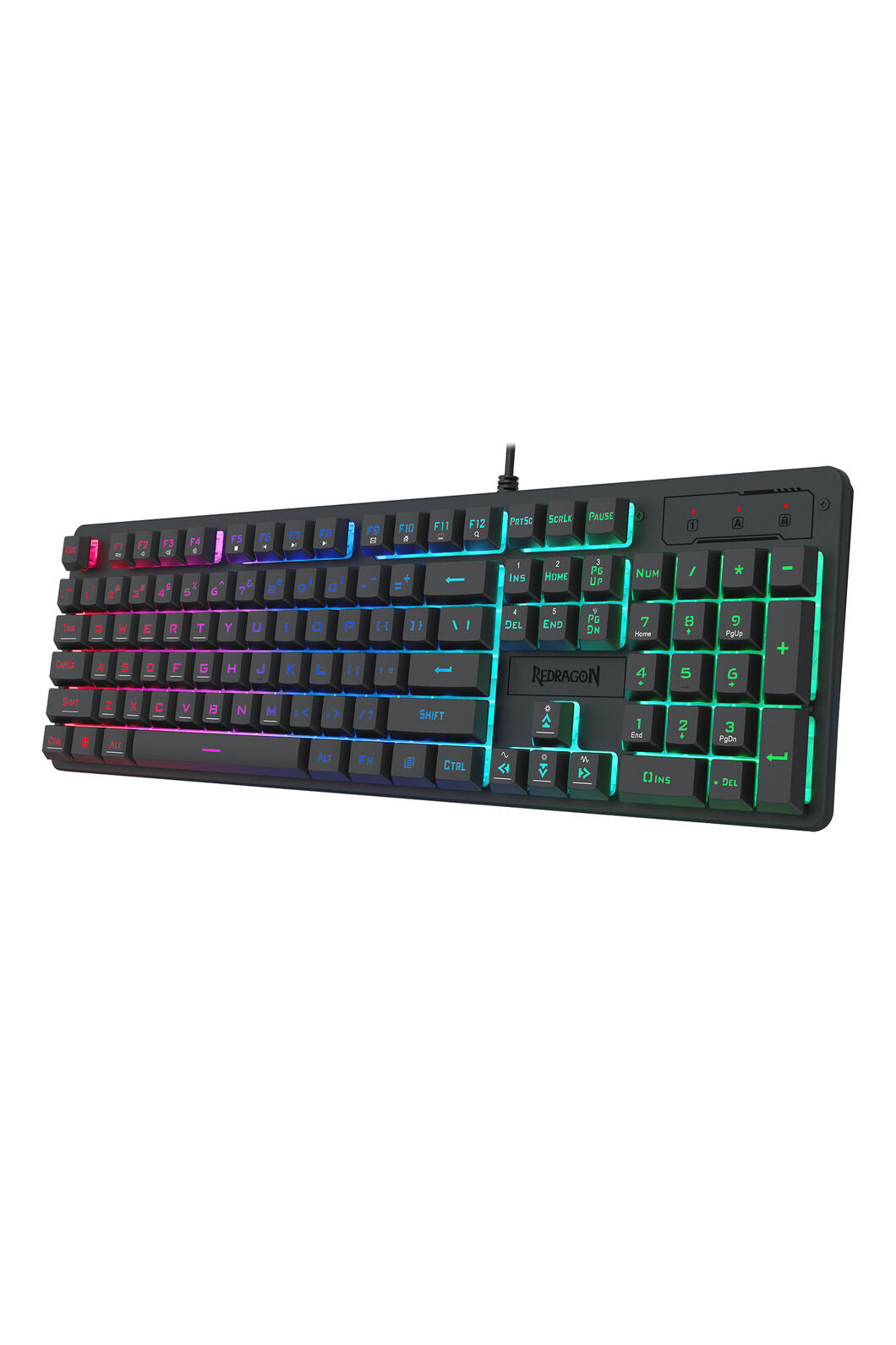 REDRAGON - Redragon K521-RGB Netherbane Black Full-Size RGB Gaming Keyboard - black