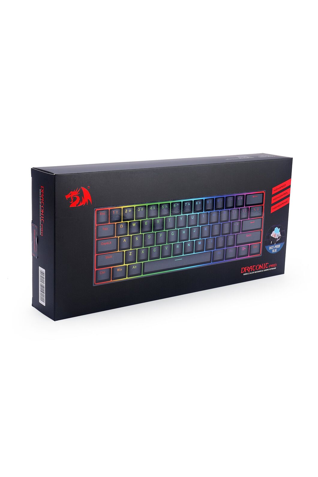 REDRAGON - Redragon K530RGB-Pro Draconic Elite Black 60% Wireless Mechanical Keyboard - black