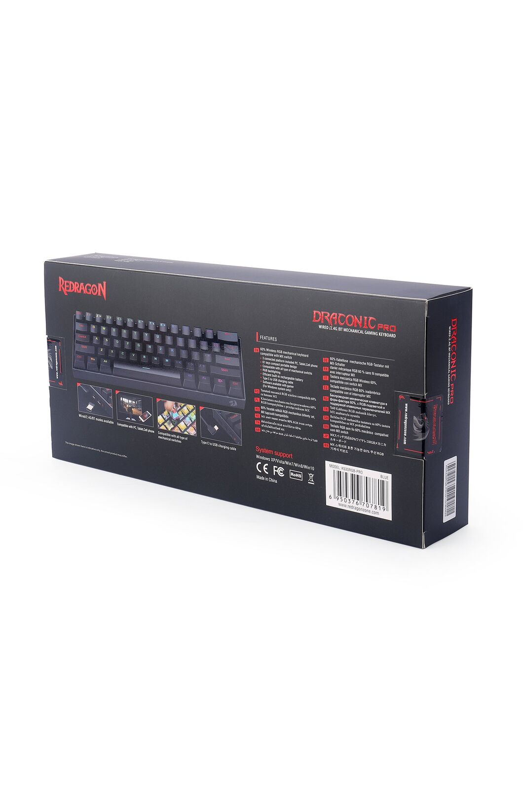REDRAGON - K530RGB-PRO Draconic Elite Keyboard - black