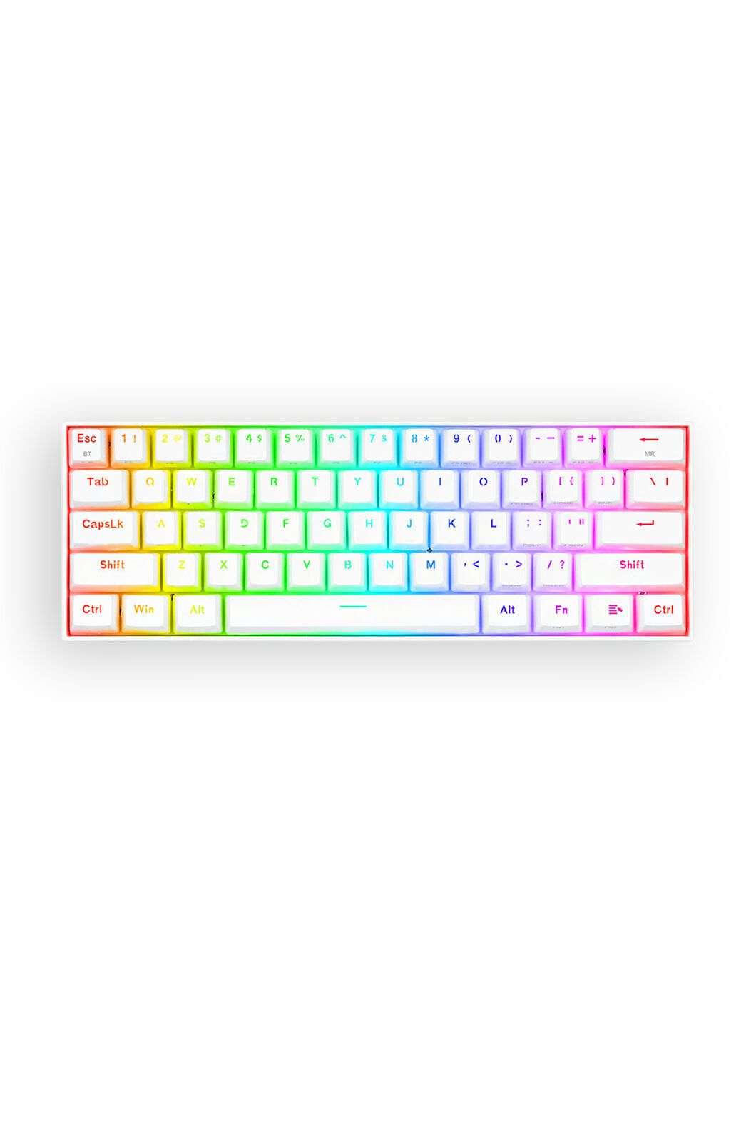 REDRAGON - Redragon K530WRGB-Pro Draconic Elite White 60% Wireless Mechanical Keyboard - white
