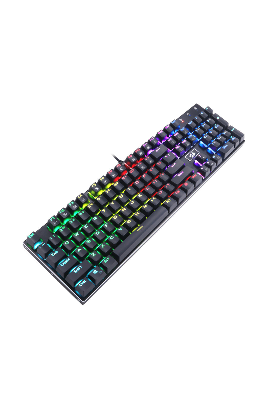 REDRAGON - Redragon K556RGB Devarajas Black Metal Full-Size Wired Mechanical Keyboard Brown Switch - black