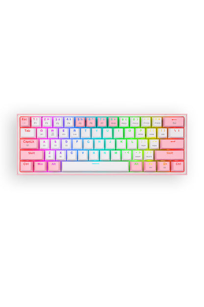 REDRAGON - K616-RGB Fizz Pro 65% Keyboard - white-pink