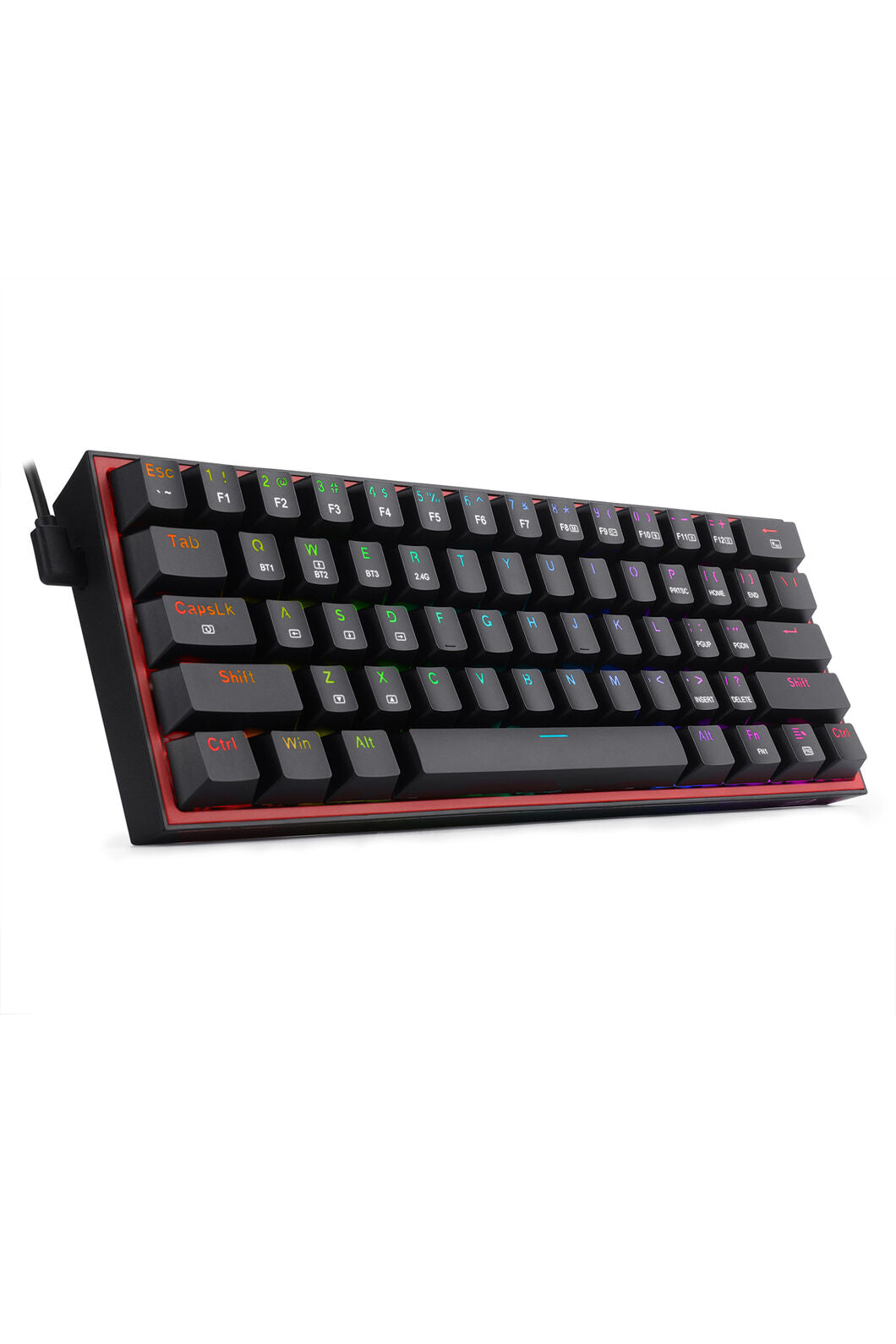 REDRAGON - Redragon K616-RGB Fizz Pro Black 60% Wireless Mechanical Keyboard - black