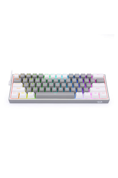 REDRAGON - K617-RGB Fizz 61 Key Wired Keyboard - grey-white