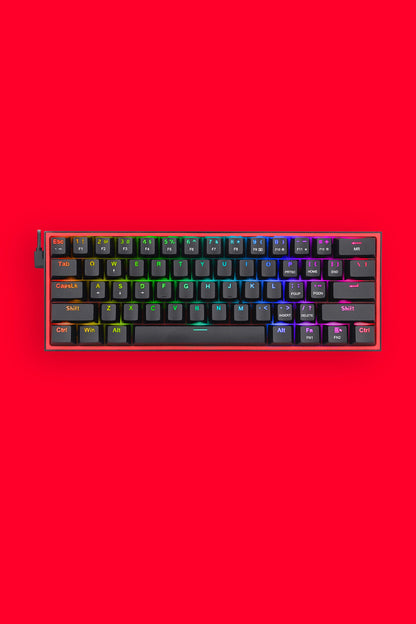 REDRAGON - K617-RGB Fizz 61 Key Wired Keyboard - grey