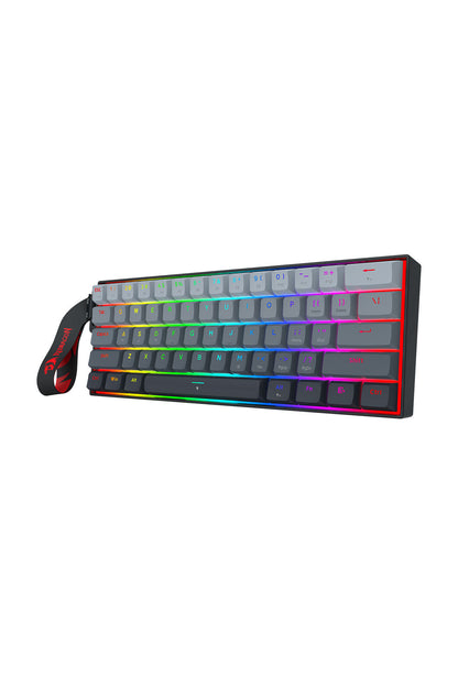 REDRAGON - Redragon K617GGB-RGB-MP Fizz Grey 60% Rapid Trigger Magnetic HE RGB Gaming Keyboard - grey