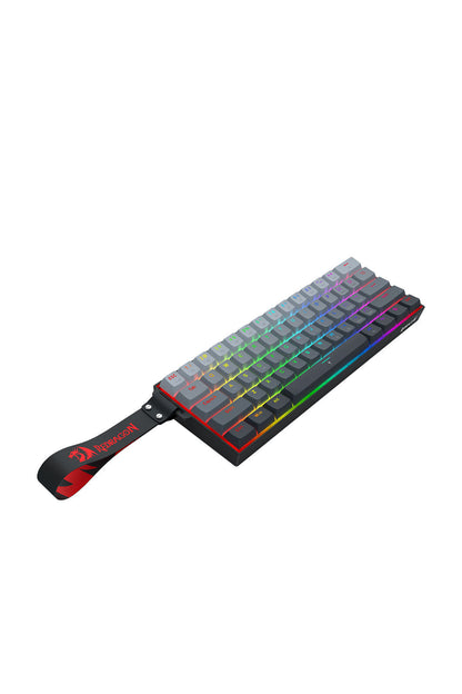 REDRAGON - Redragon K617GGB-RGB-MP Fizz Grey 60% Rapid Trigger Magnetic HE RGB Gaming Keyboard - grey
