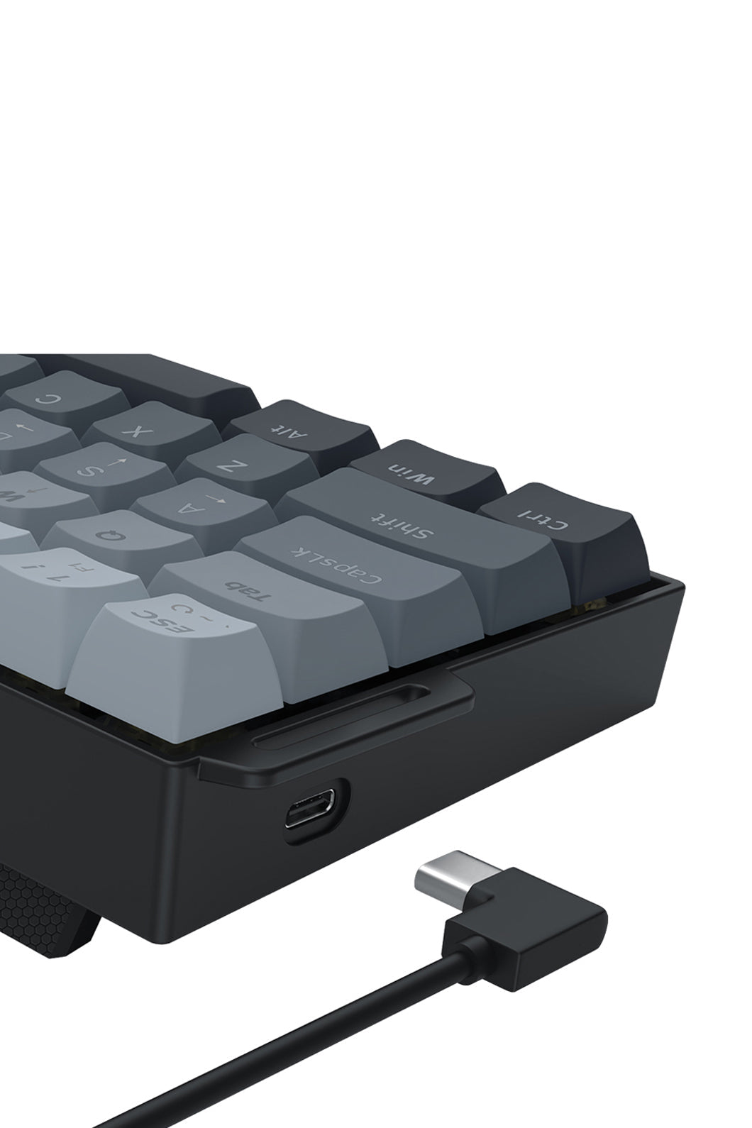 REDRAGON - Redragon K617GGB-RGB-MP Fizz Grey 60% Rapid Trigger Magnetic HE RGB Gaming Keyboard - grey